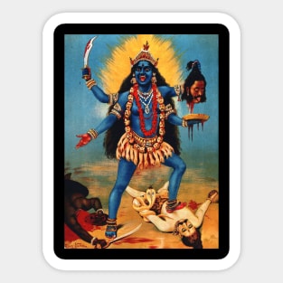 Kali trampling Shiva Sticker